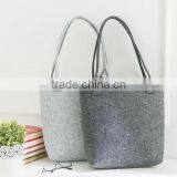 Women Famous Brand Japanese Style Simple Design Patchwork Shoulder Bag Shopping Bags Tote Wool Felt Handbags thumbnail-2