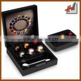 Black wooden Nespresso coffee capsule box HC6+3N