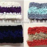 Fashion Women's Unique 100%Acrylic Big-belly Yarn Cable Knitting Striped Crochet Headbands