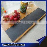 Useful Black Slate Stone Boards Natural Wood Serving Plate thumbnail-1