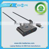 4 Ports Super Speed USB 3.0 HUB 30 Inch Cable Compact Design for Your Microsoft Surface/Ultrabooks and MacBook Etc