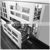 Kitchen cabinet 360 degree magic corner revolving basket