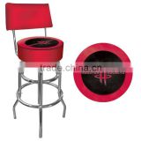 casino Swivel metal bar stool with back