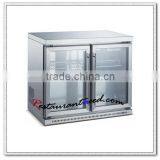 R185 Stainless Steel Fancooling 2 Refrigerated Glass Doors thumbnail-1