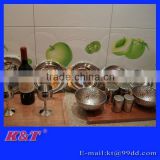 Modern difference size stainless steel dish