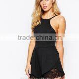 Fashion Clothing Jumpsuit With Lace Trim thumbnail-5