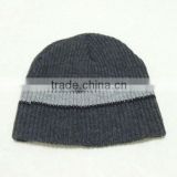 TYCAP129 Grey Striped Knitted Hat