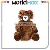 Soft Touching Brown Goat Oem Plush Toys for Kids thumbnail-1
