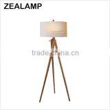 Tripod Wood Floor Lamp