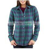 Women's Scotch Plaid Shirt Ladies Red/ Green/black Check Flannel Shirts for Christmas thumbnail-2