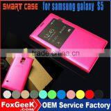 Hot Sales Leather Flip Case for Samsung Galaxy S5 Smart Cover Case in Cheap Cover Case Price