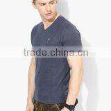 Latest Design Comfortable Loose Men Cotton White v Neck Printed t Shirt thumbnail-3