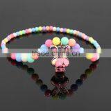 Fashion Charm Jewelry Candy Color DIY Acrylic Children Necklace