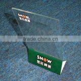 Simple A4 Size Clear Acrylic Menu Stand for Beer