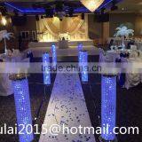 Elegant Crystal & metal LED wedding pillar wedding walkway stand for wedding decoration events walkway stand decoration