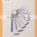 10pcs Short Long Ring Hex Key Set/CRV/6150/S2/40#CR