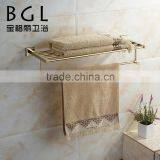 80220 Brass Gold Finish Bath Rack for Bathroom Accessoires