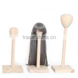 Wooden Hair Wig Stand for 1/3 1/4 1/6 BJD SD Dolls