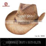 Supplier Adult Natural Raffia Straw Cowboy Hat thumbnail-1