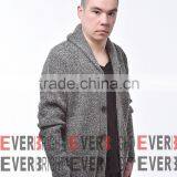Sweater Knit Fabric OEM Service Shetland Wool Plain Mens Cardigans Jacket thumbnail-1