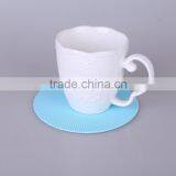 2015 New Products Home Used High Temperature Resist Eco-friendly Marerial EVA Pink Green and Blue Fresh Color Round Cup Coaster thumbnail-3