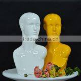 Fashion Fiberglass Yellow Female Mannequin Head For Scarf Display thumbnail-5