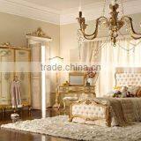 Italy Wood Bedroom Set, Concise and Elegant Girl's Bedroom Set, Hand Painting Wooden Kids Furniture Set thumbnail-1