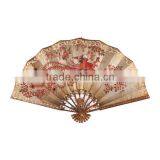 Noble Hand Painted Wood Wall Painting, Decor Fan Shaped Hanging Wall Picture, Solid Wood Carved Hanging Wall Art thumbnail-2