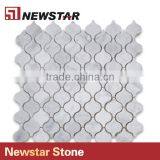 Newstar Cheap White Carrara Marble Lantern Mosaic Tile Backsplash Wall thumbnail-2