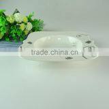 Cheap White Square Ceramic Soup Plate Dinner Plate in Stocklots thumbnail-1