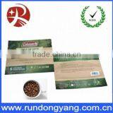 New Style Printed Plastic Coffee Bag With Zipper /bottom Gusset Bag thumbnail-1