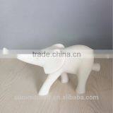 Funny White Elephant Ornament Resin Elephant Figurines Collectible thumbnail-3