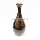 High Quality Best Selling Spun Brown Lacquer Bamboo Vase From Vietnam thumbnail-1