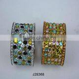 Blue Shrinkle Mosaic Bracelet on Brass Base thumbnail-1