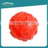 Hot Selling Dog Chewing Bone Paw Printed Squeaky TPR Dog Toy Ball thumbnail-1