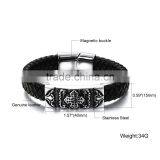 Small MOQ+Mix Designs +In Stock Can Custom Logo Rope Leather Bracelet Bracelet Custom Wholesale thumbnail-5