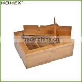 Bamboo Tea Bag Storage Box Wooden 6 Equally Compartments New/Homex_Factory thumbnail-1