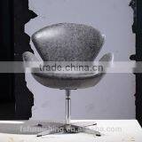 YY209 Voage Egg Commercial Swivel Vintage Retro Cheap Price PU Leather Arm Salon Chair Restaurant Coffee Shop Pub Office Chair thumbnail-2
