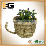 Round Natural Rattan Woven Cup Type Flowerpot thumbnail-5