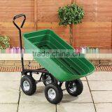 Easy to Assemble Folding Plastic Tray Garden Dump Tool Cart TC4253 thumbnail-1