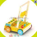 Wholesale Useful Wooden Stroller Walker Educational Kids Wooden Stroller Walker Toy Best Wooden Stroller Walker W16E031 thumbnail-2