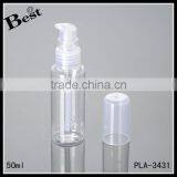 Best Sellers Clear 50ml Pet Bottle Pump Cosmetic Skin Care Lotion Serum Cream Plastic Bottle Pet Wholesale thumbnail-1