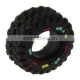 Free Shipping Animal Sounds Tire Shape Pet Dog Toy Puppy Cat Chews Squeaky Rubber Toys Squeaking 8*4cm Tire Pet Toys thumbnail-1