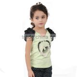 China supplier wholesale fashion short sleeve cotton child clothing sets