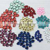 Colorful Fashion Heart Shape Crystal Flat Pointed Back Stone for Jewelry Making
