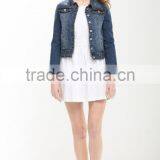 Oem Service Korean Style Loose Fancy Short Style Denim Jacket Wholesale thumbnail-5