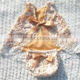 Wholesale Baby Girls Lace Cotton 2pcs Set Fashion Lace Set for Infant Girls thumbnail-2