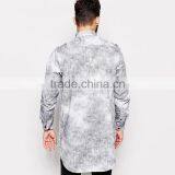 Super Longline Denim Shirt With Wholesale Price thumbnail-2