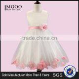 2016 New Arrival Lace Flower Kids Dress Baby Girl Party Dress With Rose Detail Princess Wedding Dress For Children thumbnail-1