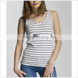 Breathable Women Gym Racer Back Vest Fashion Casual Wear Striped Tank Top Women thumbnail-1